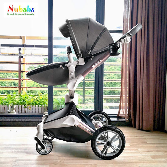 Nubabs Dark Grey 360 Rotating Stroller and Pram