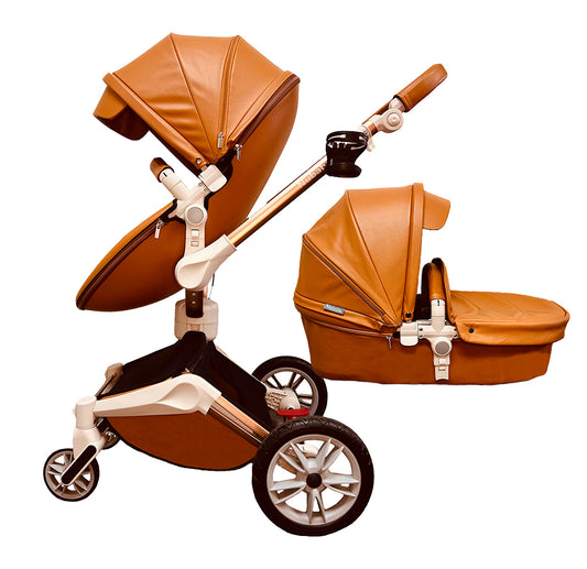 Nubabs Tan 360 Degree Rotating Stroller and Pram